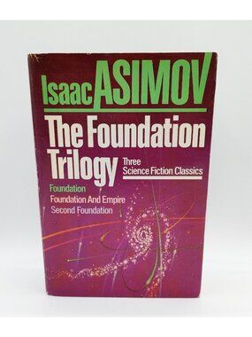 Foundation Trilogy Isaac Asimov 3 Classics Doubleday Sci-Fi Book Club HC/DJ